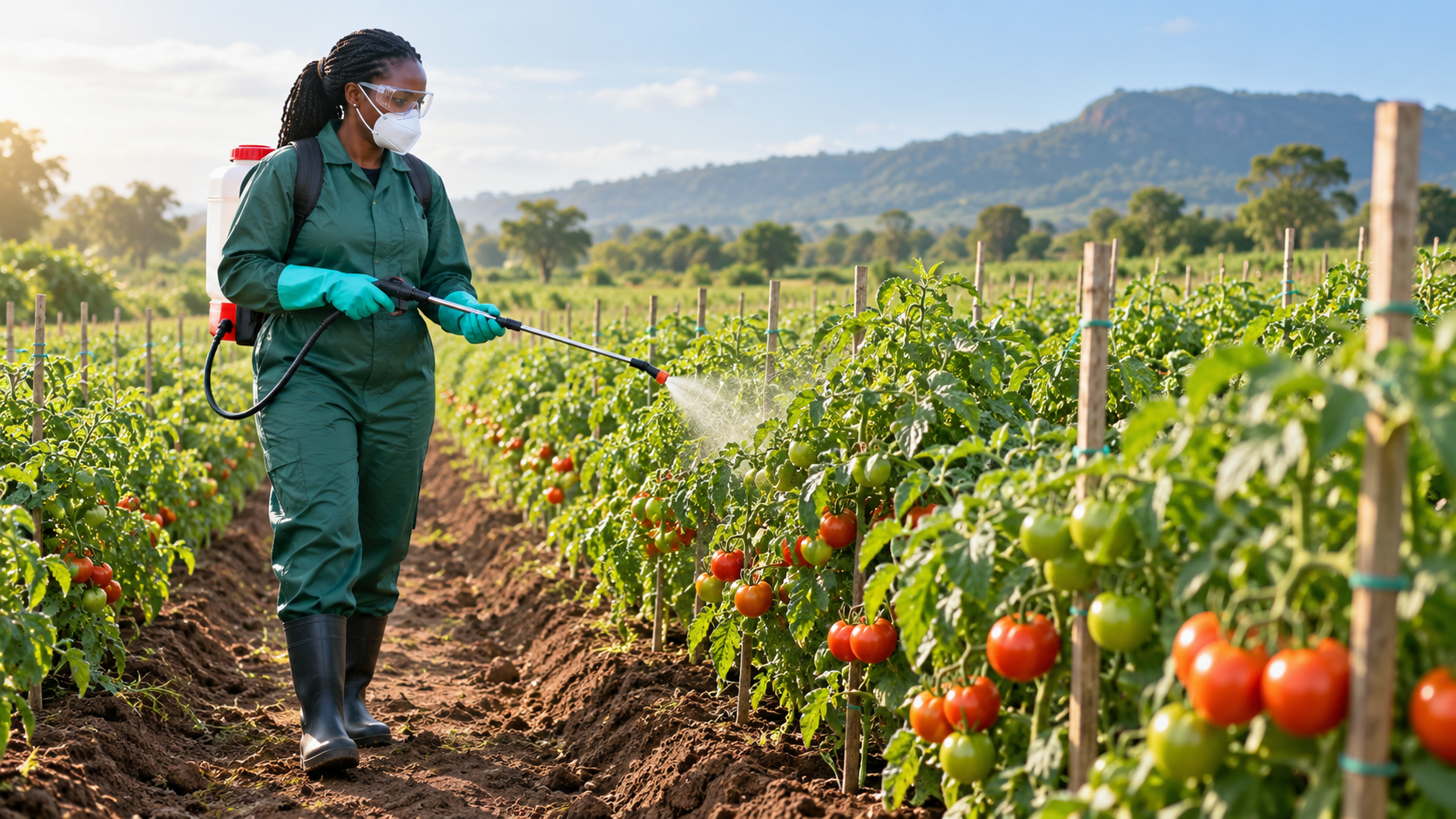 Tomato crop protection in the field